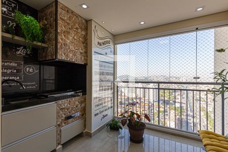 Varanda gourmet de apartamento à venda com 3 quartos, 84m² em Vila America, Santo André