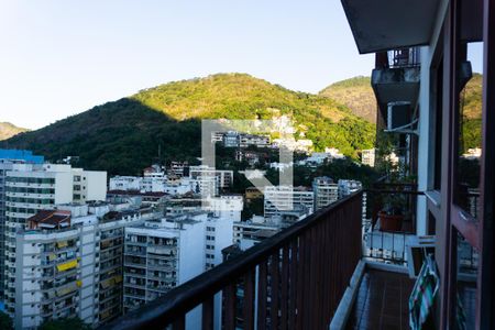 Varanda  de apartamento à venda com 1 quarto, 60m² em Humaitá, Rio de Janeiro