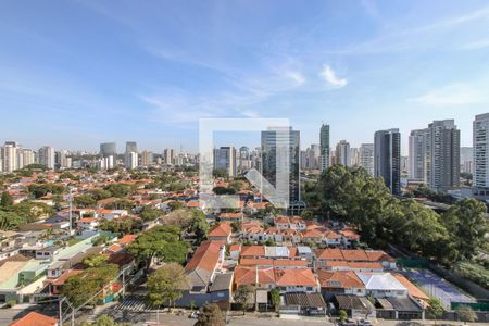 Vista Sala/Varanda de apartamento para alugar com 1 quarto, 66m² em Brooklin, São Paulo