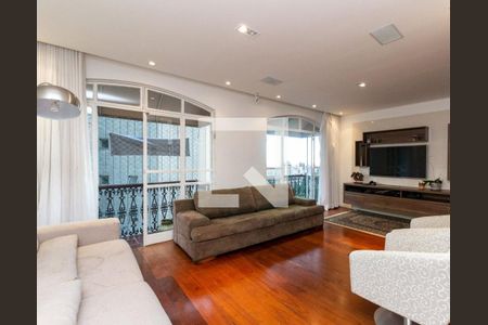 Sala  de apartamento à venda com 4 quartos, 160m² em Sion, Belo Horizonte