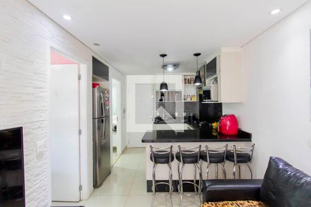 Sala e Cozinha Integrada  de apartamento à venda com 1 quarto, 34m² em Jardim Santa Teresinha, São Paulo