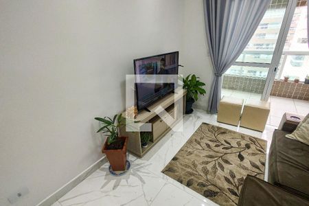 Detalhe da Sala de apartamento para alugar com 2 quartos, 74m² em Canto do Forte, Praia Grande