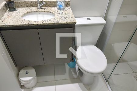 Banheiro da Suíte de apartamento para alugar com 2 quartos, 74m² em Canto do Forte, Praia Grande