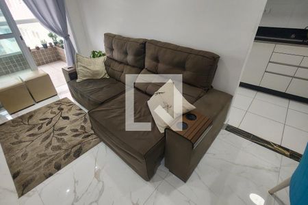 Detalhe da Sala de apartamento para alugar com 2 quartos, 74m² em Canto do Forte, Praia Grande