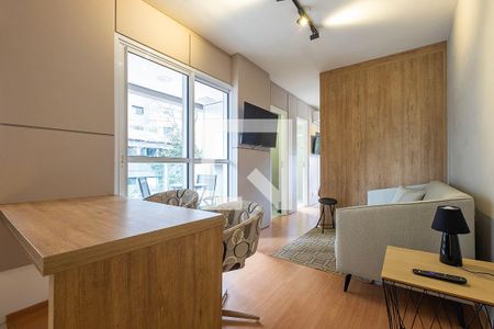 Sala/Cozinha de apartamento para alugar com 1 quarto, 32m² em Pinheiros, São Paulo