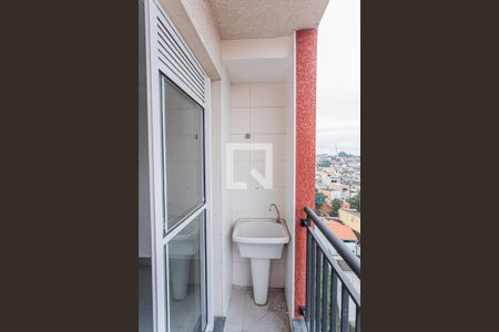 Varanda e área de serviço de apartamento para alugar com 1 quarto, 35m² em Sítio Morro Grande, São Paulo