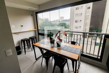 Varanda da Sala de apartamento para alugar com 2 quartos, 62m² em Vila Andrade, São Paulo