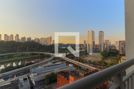 Varanda da Sala de apartamento para alugar com 1 quarto, 29m² em Jardim Caravelas, São Paulo