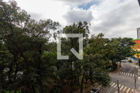 Vista Varanda Sala/Quarto de apartamento à venda com 1 quarto, 28m² em Brooklin Paulista, São Paulo
