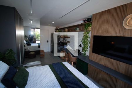 Quarto - sala de kitnet/studio à venda com 1 quarto, 28m² em Mirandópolis, São Paulo