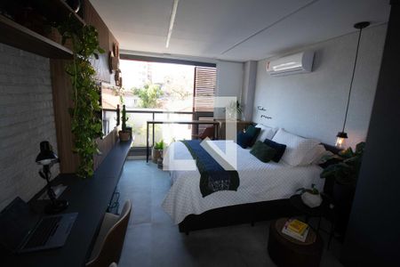 Quarto - sala de kitnet/studio à venda com 1 quarto, 28m² em Mirandópolis, São Paulo