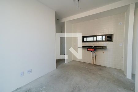 Sala e Cozinha de apartamento à venda com 2 quartos, 37m² em Vila Valparaiso, Santo André