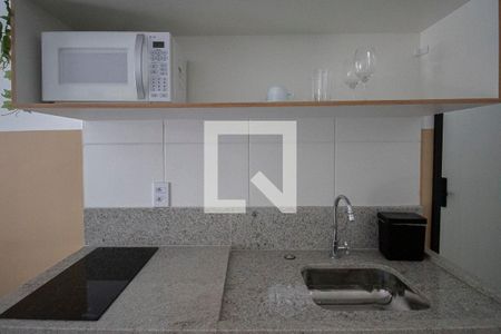 Sala Cozinha de apartamento para alugar com 1 quarto, 31m² em Liberdade, São Paulo