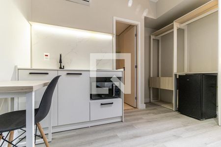 Cozinha de kitnet/studio para alugar com 1 quarto, 22m² em Paraíso, São Paulo