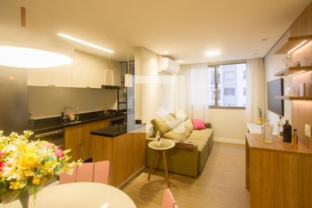 Sala de apartamento para alugar com 2 quartos, 55m² em Santo Amaro, São Paulo