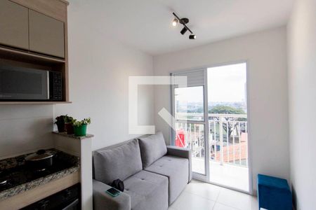 Sala e Cozinha Integrada  de apartamento para alugar com 1 quarto, 30m² em Vila Ré, São Paulo