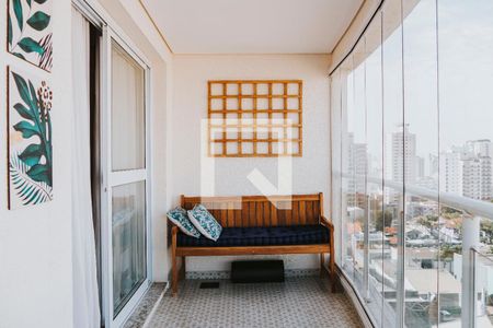 Varanda da Sala de apartamento à venda com 3 quartos, 90m² em Jardim Bela Vista, Santo André