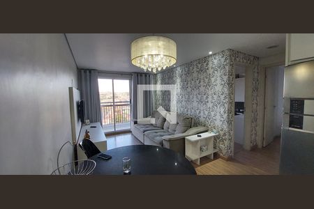 Sala de apartamento à venda com 2 quartos, 52m² em Vila Homero Thon, Santo André