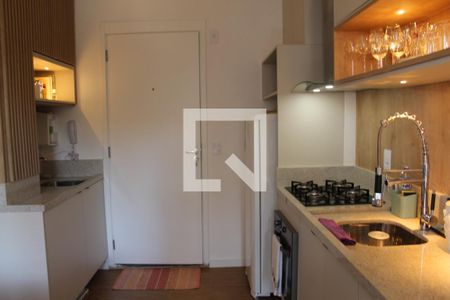 Cozinha de apartamento à venda com 1 quarto, 29m² em Barra Funda, São Paulo