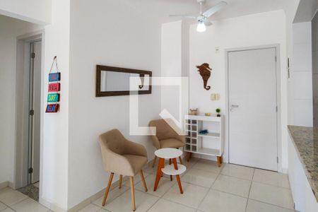 Sala de apartamento para alugar com 1 quarto, 64m² em Vila Tupi, Praia Grande