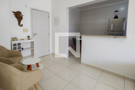 Sala de apartamento para alugar com 1 quarto, 64m² em Vila Tupi, Praia Grande