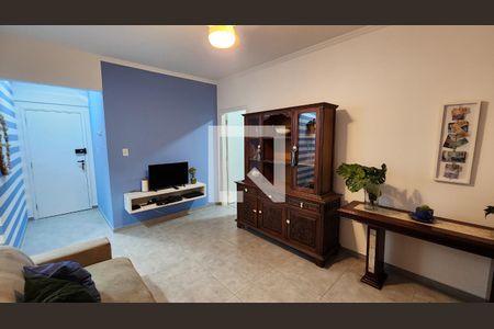 Sala de apartamento para alugar com 1 quarto, 50m² em Gonzaga, Santos