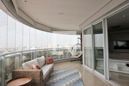 Sala - Varanda de apartamento para alugar com 4 quartos, 202m² em Jardim Anália Franco, São Paulo