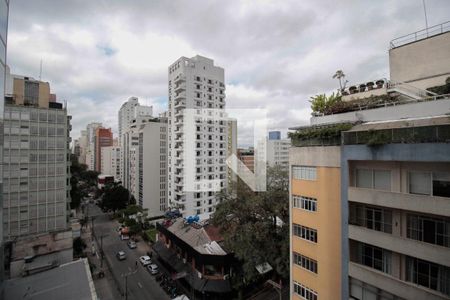 Vista da Varanda de apartamento à venda com 1 quarto, 50m² em Jardins, São Paulo