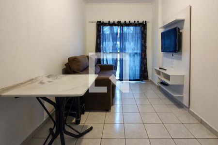 Sala de apartamento para alugar com 1 quarto, 45m² em Nova Mirim, Praia Grande