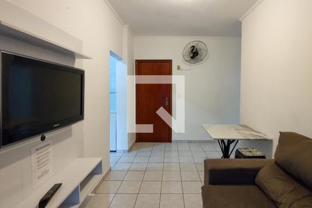 Sala de apartamento para alugar com 1 quarto, 45m² em Nova Mirim, Praia Grande