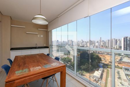 Varanda da Sala de apartamento à venda com 1 quarto, 53m² em Vila Gertrudes, São Paulo