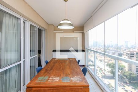 Varanda da Sala de apartamento à venda com 1 quarto, 53m² em Vila Gertrudes, São Paulo