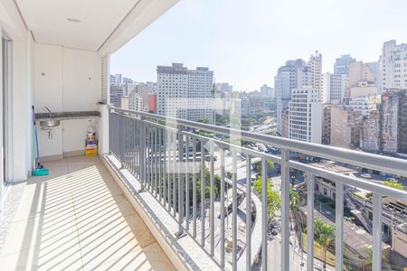 Varanda da Sala de apartamento para alugar com 2 quartos, 47m² em Bela Vista, São Paulo