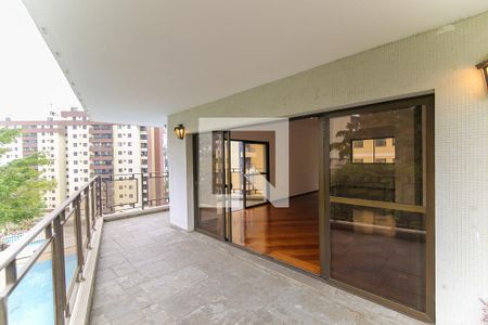 Varanda da Sala de apartamento à venda com 4 quartos, 195m² em Vila Andrade, São Paulo