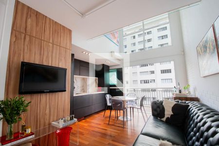 Sala de apartamento para alugar com 1 quarto, 52m² em Vila Nova Conceição, São Paulo