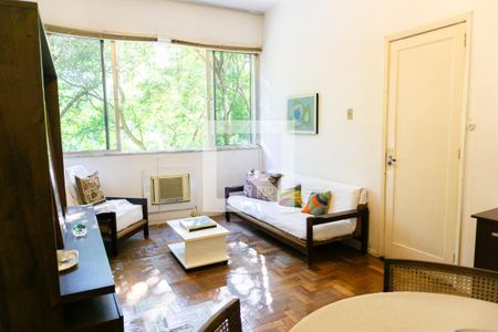 Sala de apartamento à venda com 1 quarto, 50m² em Humaitá, Rio de Janeiro