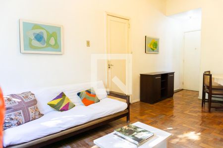 Sala de apartamento à venda com 1 quarto, 50m² em Humaitá, Rio de Janeiro