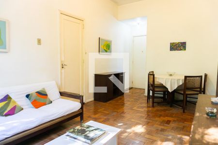 Sala de apartamento à venda com 1 quarto, 50m² em Humaitá, Rio de Janeiro