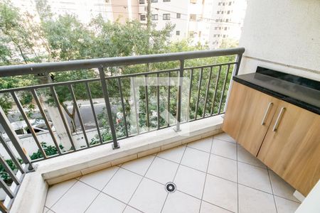 Varanda da Sala de apartamento para alugar com 2 quartos, 52m² em Vila Andrade, São Paulo