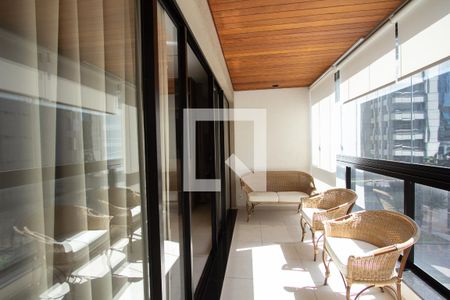 Varanda da Sala de apartamento à venda com 1 quarto, 63m² em Vila Olímpia, São Paulo