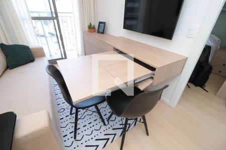Detalhe Sala de kitnet/studio à venda com 1 quarto, 29m² em Vila Nova Conceição, São Paulo