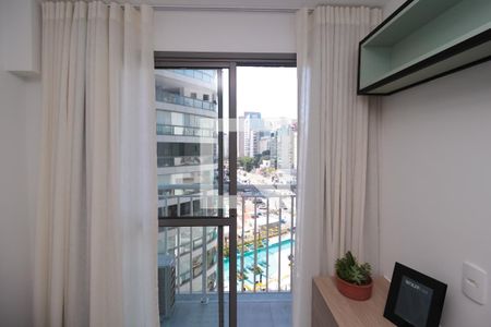 Varanda da Sala de kitnet/studio à venda com 1 quarto, 29m² em Vila Nova Conceição, São Paulo