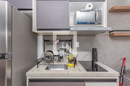 Cozinha de apartamento para alugar com 1 quarto, 32m² em Vila Mariana, São Paulo