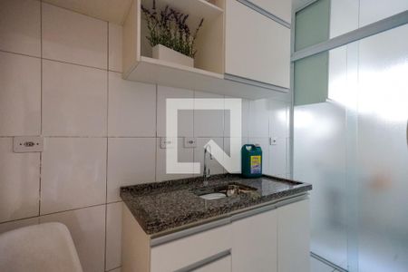 Cozinha de apartamento à venda com 1 quarto, 30m² em Vila Nova Carolina, São Paulo