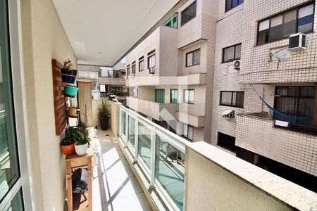 Varanda da Sala de apartamento à venda com 3 quartos, 98m² em Recreio dos Bandeirantes, Rio de Janeiro