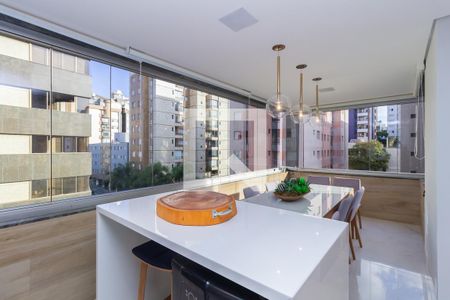 Varanda gourmet de apartamento à venda com 4 quartos, 170m² em Buritis, Belo Horizonte