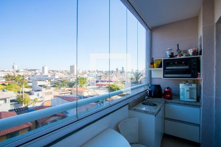 Varanda da sala de apartamento para alugar com 3 quartos, 70m² em Vila Humaitá, Santo André