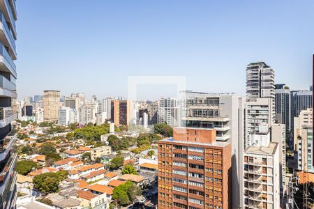 Varanda - Vista de apartamento para alugar com 1 quarto, 28m² em Pinheiros, São Paulo