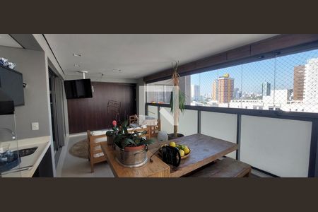 Varanda gourmet de apartamento à venda com 4 quartos, 298m² em Jardim, Santo André