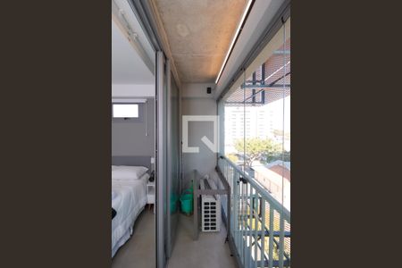 Varanda da Sala de kitnet/studio para alugar com 1 quarto, 28m² em Indianópolis, São Paulo